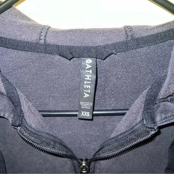 Athleta Black Balance Zip Up Hoodie Oversized XXS - Picture 2 of 3